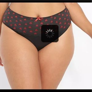 Lane Bryant NWT heart lace cheeky panty.